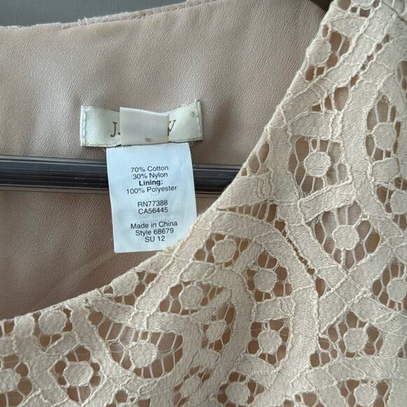 J CREW TIERED SHIFT DRESS WITH RAINDROP LACE SIZE 4 - Picture 7 of 10